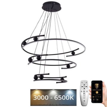 LED Żyrandol ściemnialny na lince LED/170W/230V 3000-6500K śr. 80 cm + zdalne sterowanie