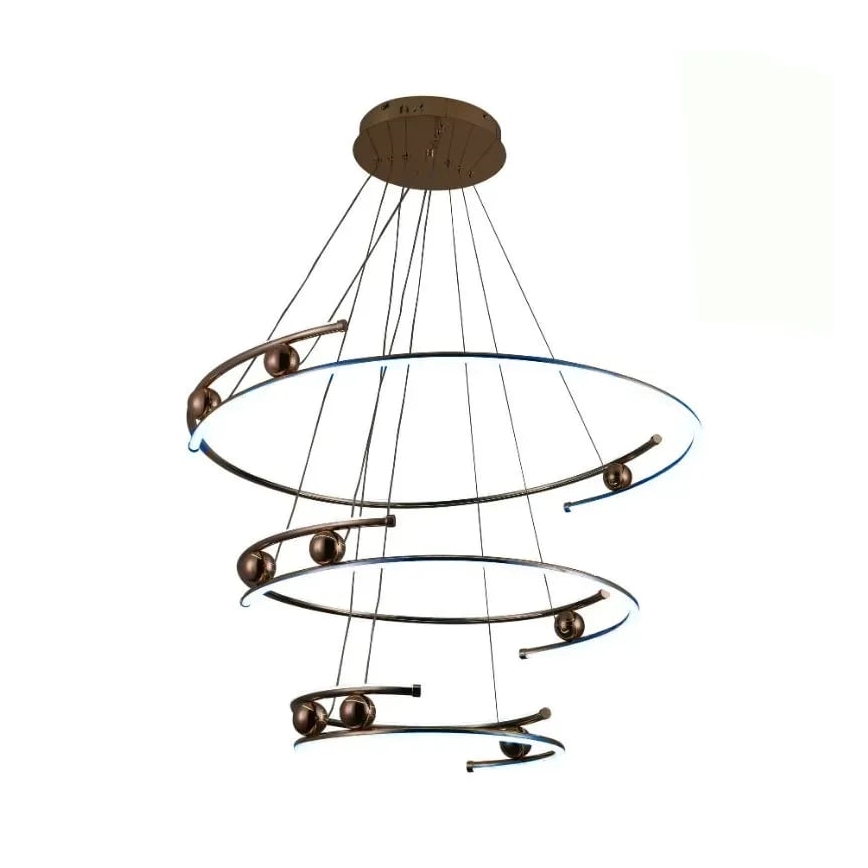 LED Żyrandol ściemnialny na lince LED/170W/230V 3000-6500K śr. 80 cm + zdalne sterowanie