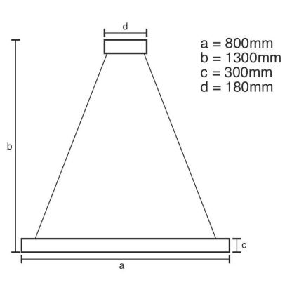 LED Ściemnialny żyrandol kryształowy na lince LED/175W/230V 3000-6500K złoty + pilot zdalnego sterowania