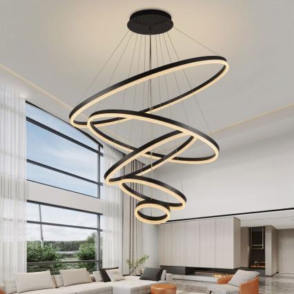LED Żyrandol ściemnialny na lince LED/210W/230V 3000-6500K śr. 100 cm + zdalne sterowanie