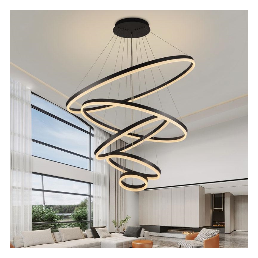 LED Żyrandol ściemnialny na lince LED/210W/230V 3000-6500K śr. 100 cm + zdalne sterowanie