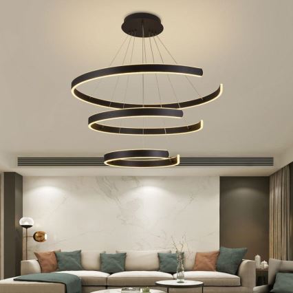 LED Żyrandol ściemnialny na lince LED/220W/230V 3000-6500K śr. 80 cm + zdalne sterowanie