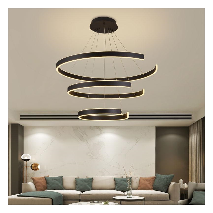 LED Żyrandol ściemnialny na lince LED/220W/230V 3000-6500K śr. 80 cm + zdalne sterowanie