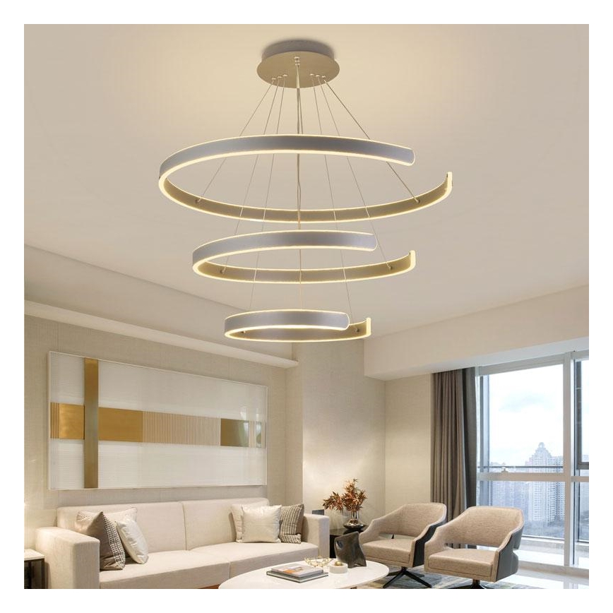 LED Żyrandol ściemnialny na lince LED/220W/230V 3000-6500K śr. 80 cm + zdalne sterowanie