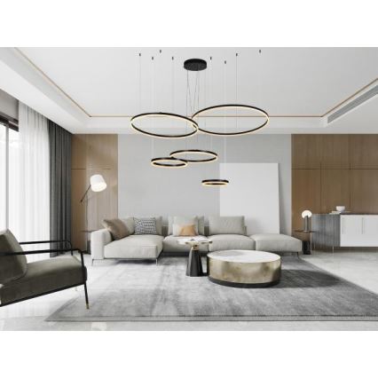 LED Żyrandol ściemnialny na lince LED/220W/230V 3000-6500K + zdalne sterowanie