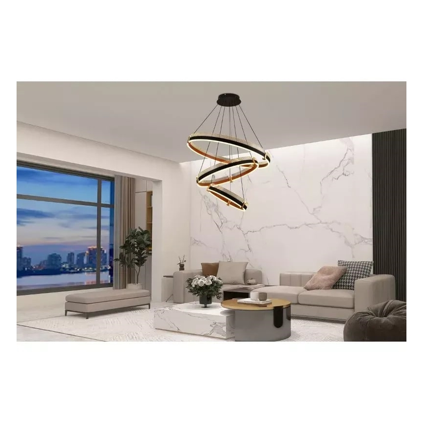 LED Żyrandol ściemnialny na lince LED/240W/230V 3000-6500K + pilot zdalnego sterowania