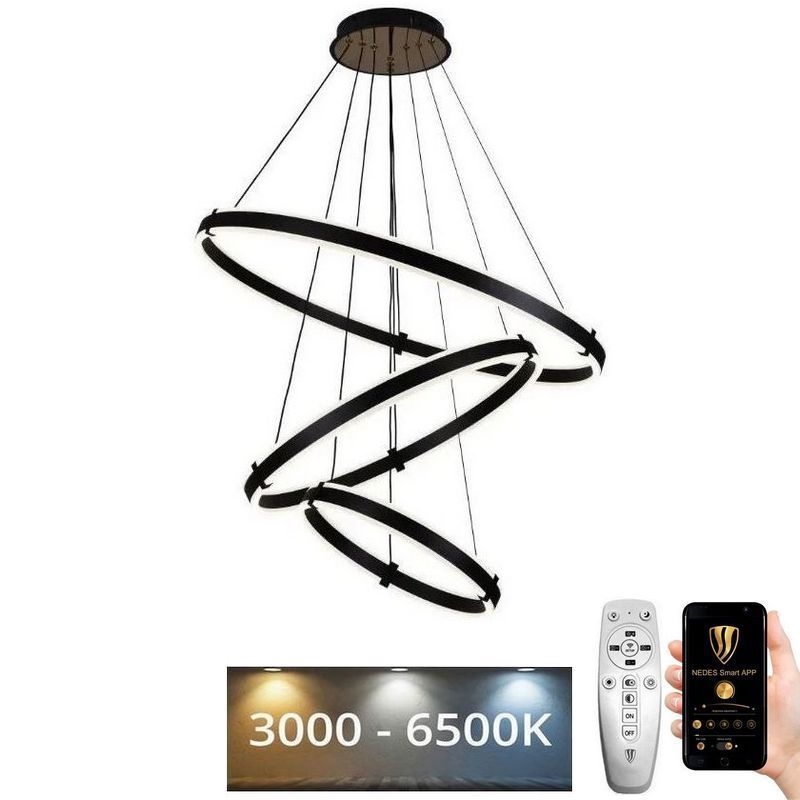 LED Żyrandol ściemnialny na lince LED/250W/230V 3000-6500K śr. 80 cm + zdalne sterowanie