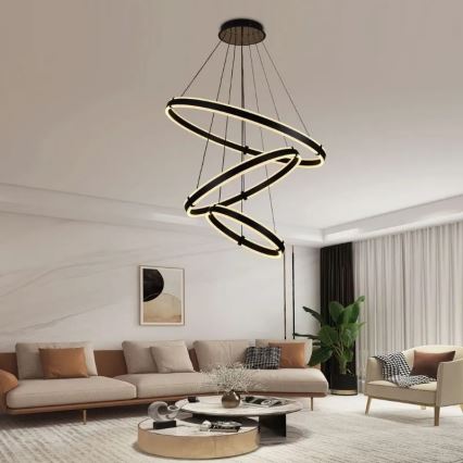 LED Żyrandol ściemnialny na lince LED/250W/230V 3000-6500K śr. 80 cm + zdalne sterowanie