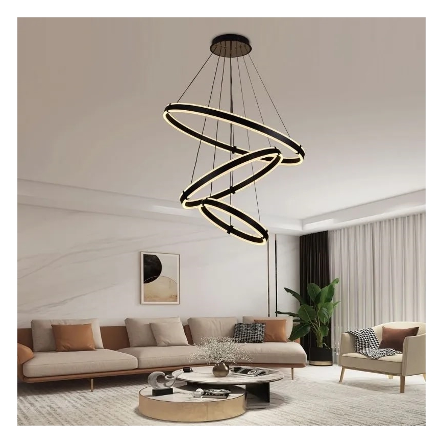 LED Żyrandol ściemnialny na lince LED/250W/230V 3000-6500K śr. 80 cm + zdalne sterowanie