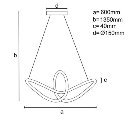 LED Żyrandol ściemnialny na lince LED/25W/230V 3000-6500K + pilot zdalnego sterowania