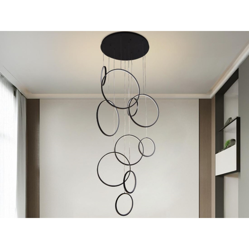 LED Żyrandol ściemnialny na lince LED/290W/230V 3000-6500K śr. 60 cm + zdalne sterowanie