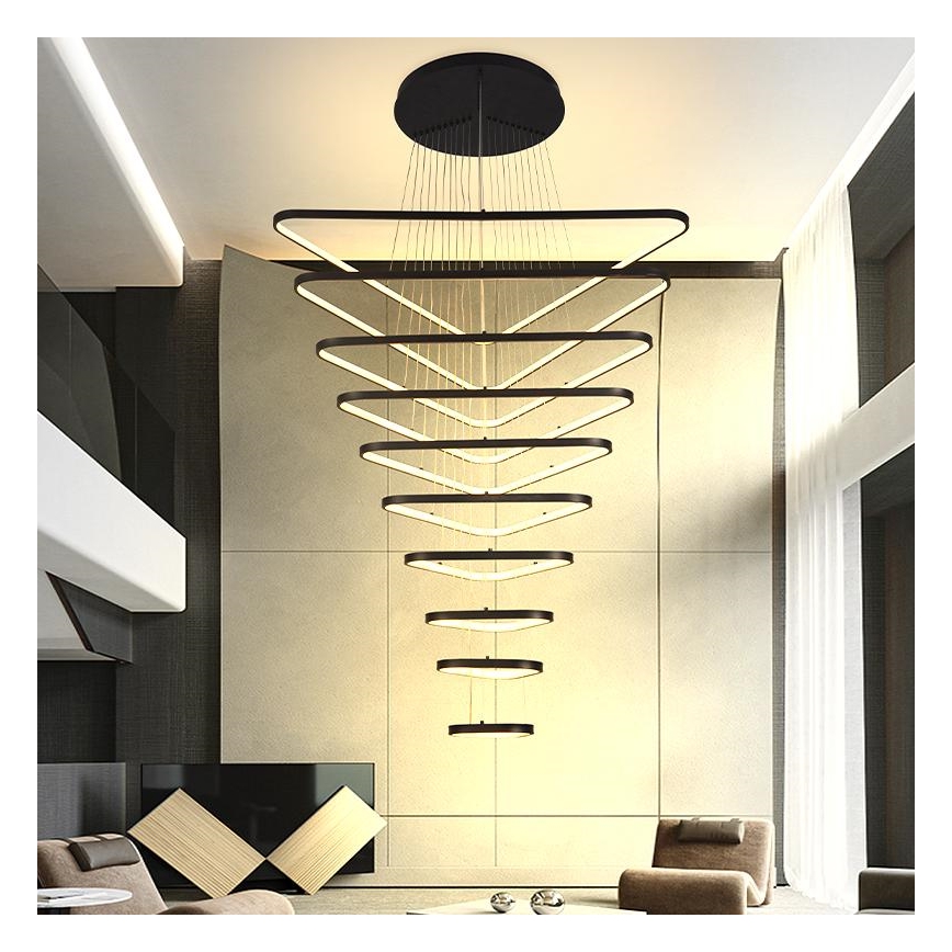 LED Żyrandol ściemnialny na lince LED/385W/230V 3000-6500K śr. 100 cm + zdalne sterowanie