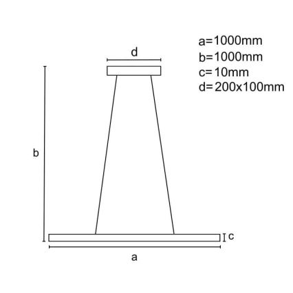 LED Żyrandol ściemnialny na lince LED/40W/230V 3000-6500K chrom + pilot zdalnego sterowania