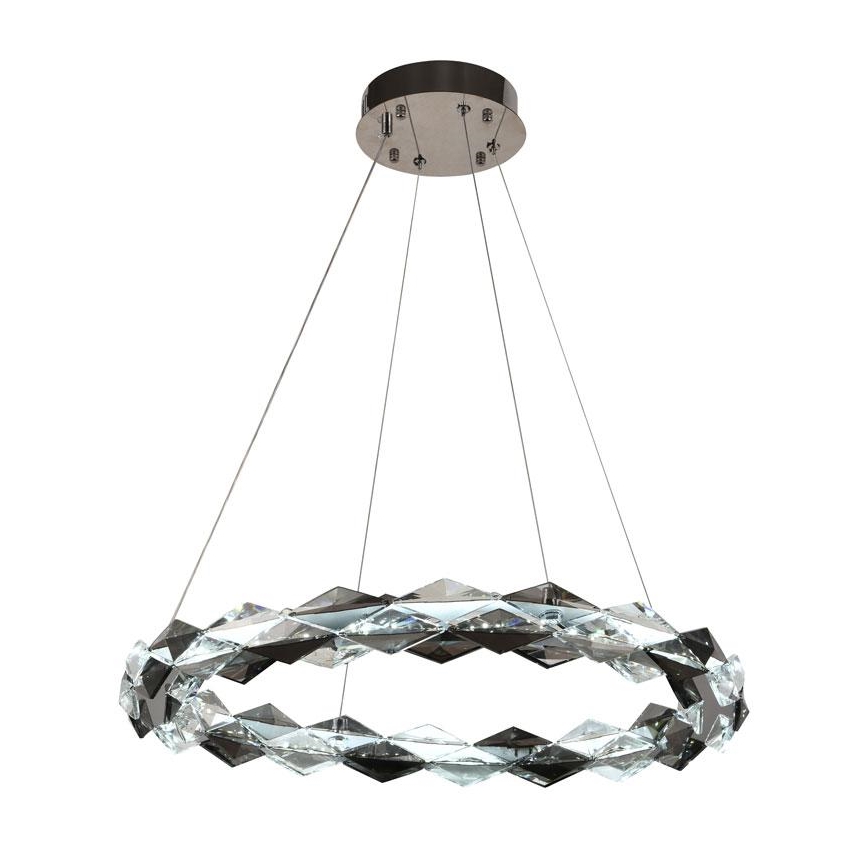 LED Ściemnialny kryształowy żyrandol na lince LED/40W/230V 3000-6500K chrom błyszczący + zdalne sterowanie