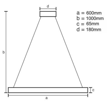 LED Ściemnialny kryształowy żyrandol na lince LED/40W/230V 3000-6500K chrom błyszczący + zdalne sterowanie