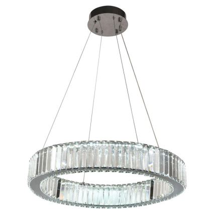 LED Ściemnialny kryształowy żyrandol na lince LED/40W/230V 3000-6500K chrom błyszczący + zdalne sterowanie