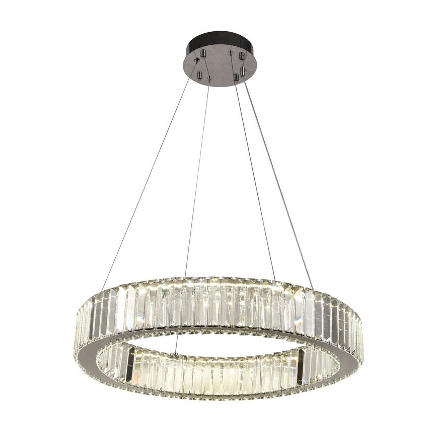 LED Ściemnialny kryształowy żyrandol na lince LED/40W/230V 3000-6500K chrom błyszczący + zdalne sterowanie