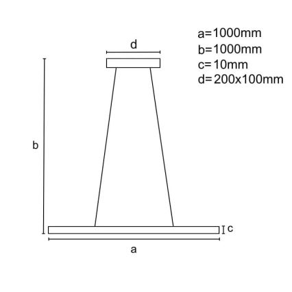 LED Żyrandol ściemnialny na lince LED/40W/230V 3000-6500K czarny + pilot zdalnego sterowania