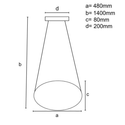 LED Żyrandol ściemnialny na lince LED/40W/230V 3000-6500K czarny + pilot zdalnego sterowania