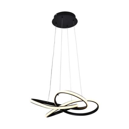 LED Żyrandol ściemnialny na lince LED/40W/230V 3000-6500K śr. 48 cm czarny + zdalne sterowanie