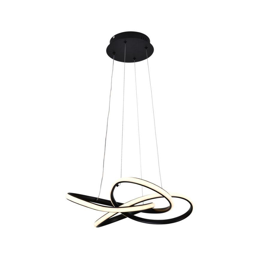 LED Żyrandol ściemnialny na lince LED/40W/230V 3000-6500K śr. 48 cm czarny + zdalne sterowanie