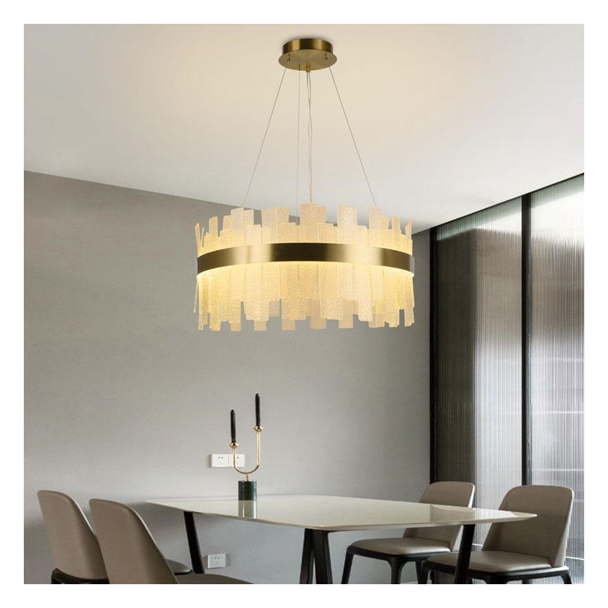 LED Ściemnialna kryształ żyrandol na lince LED/40W/230V 3000-6500K + pilot zdalnego sterowania