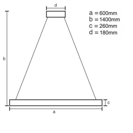 LED Ściemnialna kryształ żyrandol na lince LED/40W/230V 3000-6500K + pilot zdalnego sterowania