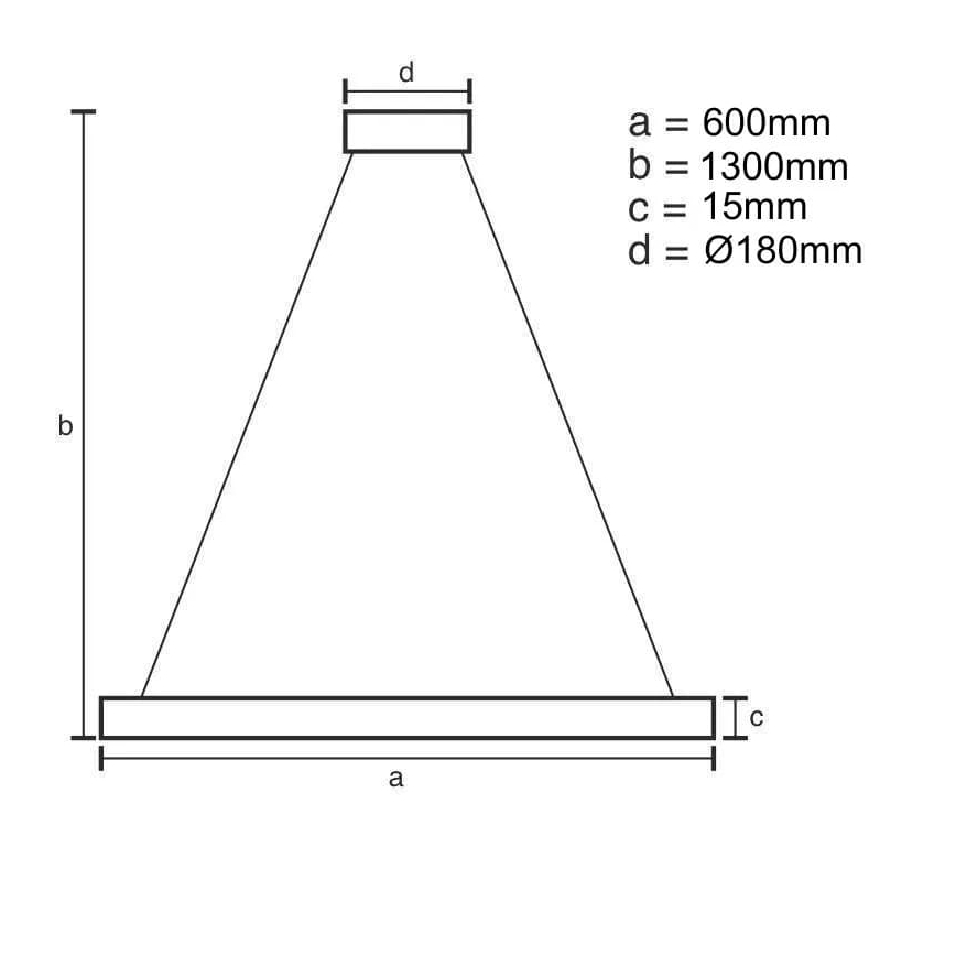 LED Żyrandol ściemnialny na lince LED/40W/230V 3000-6500K + pilot zdalnego sterowania