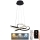 LED Żyrandol ściemnialny na lince LED/40W/230V 3000-6500K śr. 48 cm czarny + zdalne sterowanie