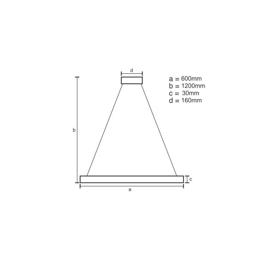 LED Żyrandol ściemnialny na lince LED/40W/230V 3000-6500K + zdalne sterowanie