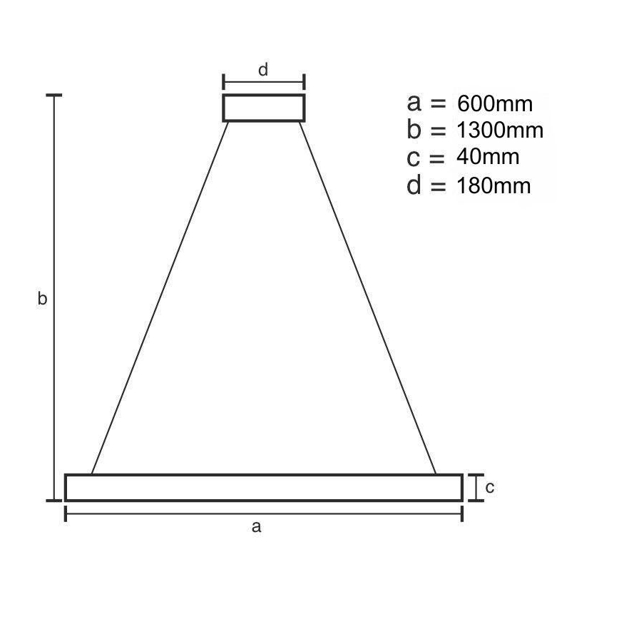 LED Żyrandol ściemnialny na lince LED/40W/230V 3000-6500K złoty + pilot zdalnego sterowania