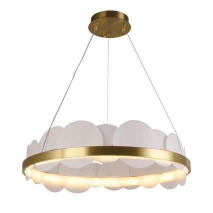 LED Żyrandol ściemnialny na lince LED/40W/230V 3000-6500K złoty + pilot zdalnego sterowania