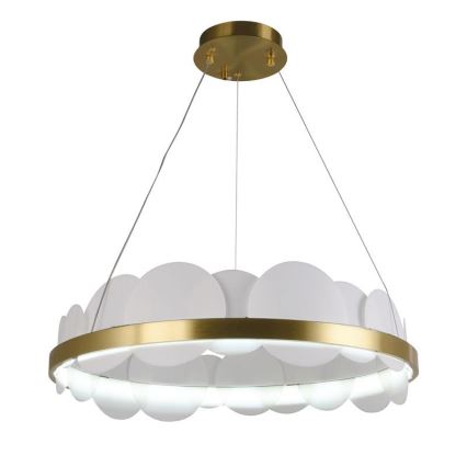 LED Żyrandol ściemnialny na lince LED/40W/230V 3000-6500K złoty + pilot zdalnego sterowania