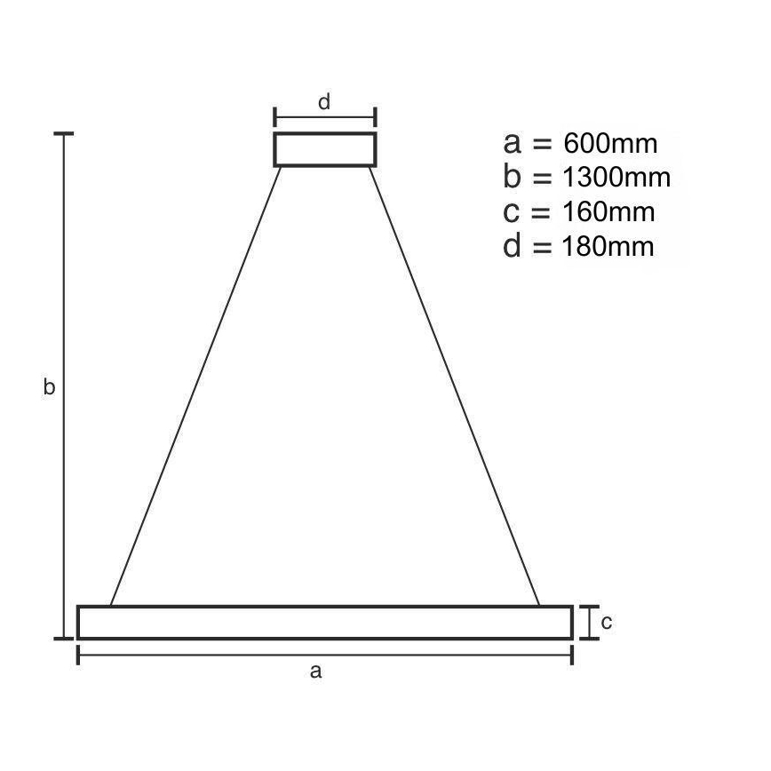 LED Żyrandol ściemnialny na lince LED/40W/230V 3000-6500K złoty + pilot zdalnego sterowania