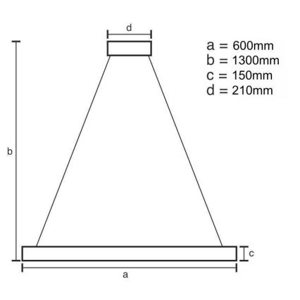 LED Ściemnialny żyrandol kryształowy na lince LED/40W/230V 3000-6500K złoty + pilot zdalnego sterowania