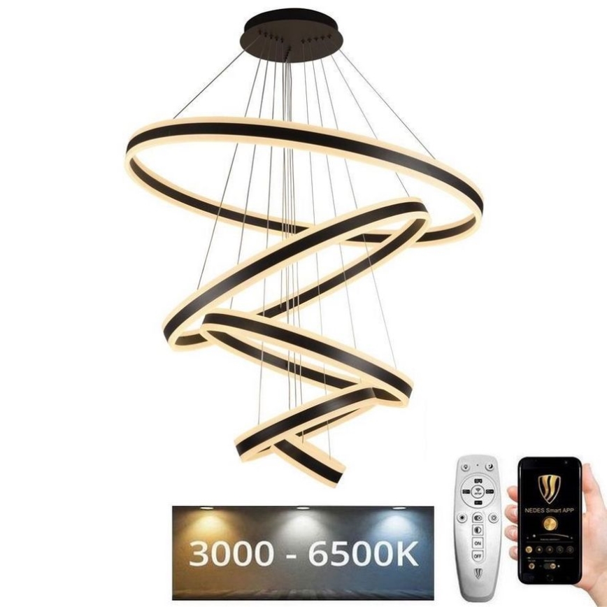 LED Żyrandol ściemnialny na lince LED/420W/230V 3000-6500K śr. 100 cm + zdalne sterowanie