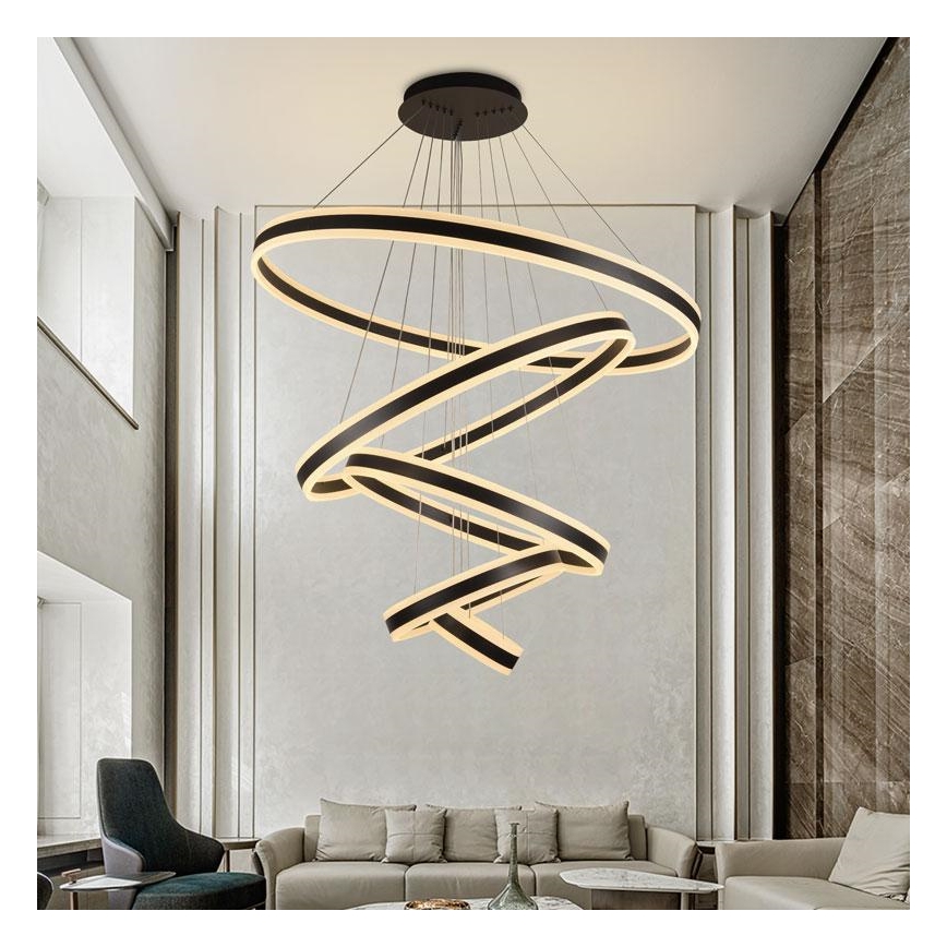 LED Żyrandol ściemnialny na lince LED/420W/230V 3000-6500K śr. 100 cm + zdalne sterowanie