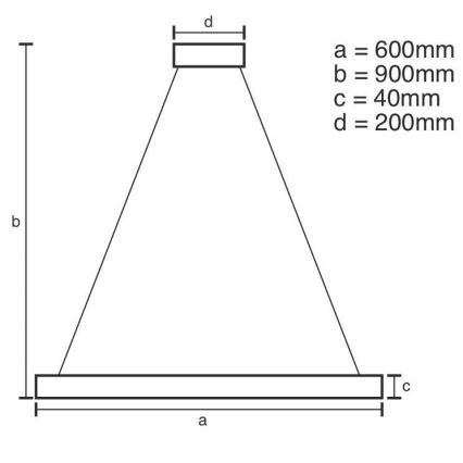 LED Żyrandol ściemnialny na lince LED/42W/230V 3000-6500K śr. 60 cm + zdalne sterowanie