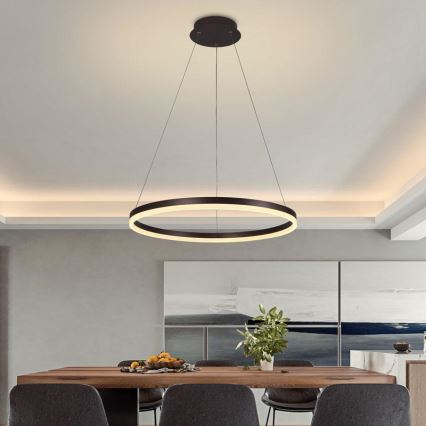 LED Żyrandol ściemnialny na lince LED/42W/230V 3000-6500K śr. 60 cm + zdalne sterowanie