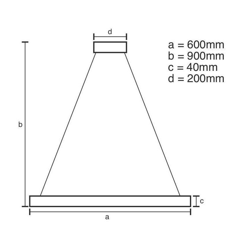 LED Żyrandol ściemnialny na lince LED/42W/230V 3000-6500K śr. 60 cm + zdalne sterowanie