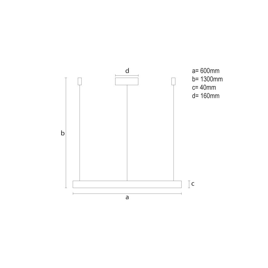 LED Żyrandol ściemnialny na lince LED/42W/230V 3000-6500K śr. 60 cm + zdalne sterowanie