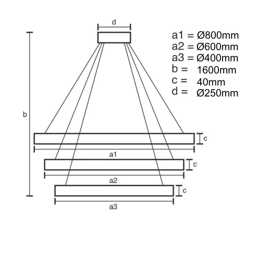 LED Żyrandol ściemnialny na lince LED/45W/230V 3000-6500K + pilot zdalnego sterowania
