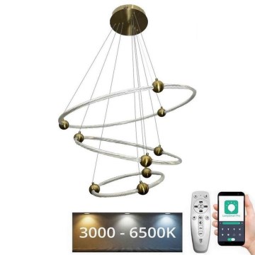 LED Żyrandol ściemnialny na lince LED/45W/230V 3000-6500K śr. 80 cm + zdalne sterowanie