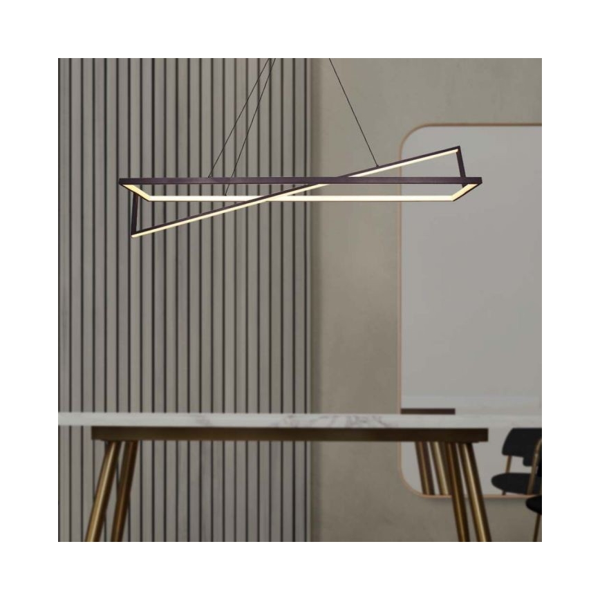 LED Żyrandol ściemnialny na lince LED/45W/230V 3000K 114 cm czarny
