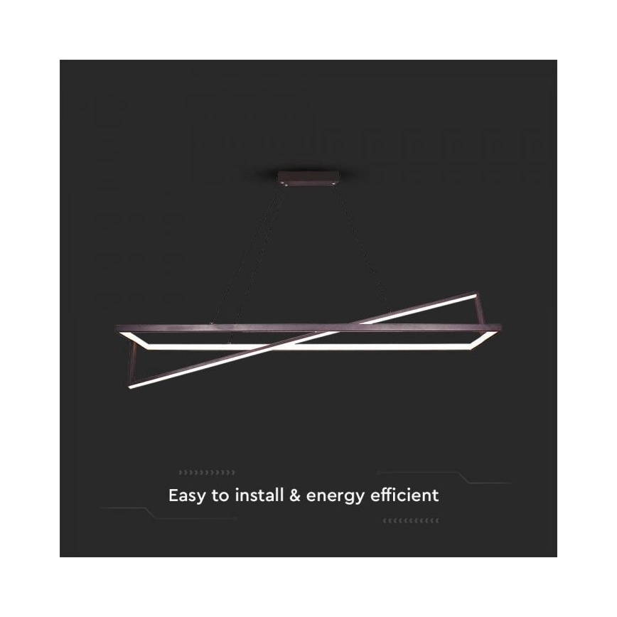 LED Żyrandol ściemnialny na lince LED/45W/230V 3000K 114 cm czarny