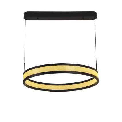 LED Żyrandol ściemnialny na lince LED/45W/230V 3000-6500K śr. 60 cm czarny + zdalne sterowanie