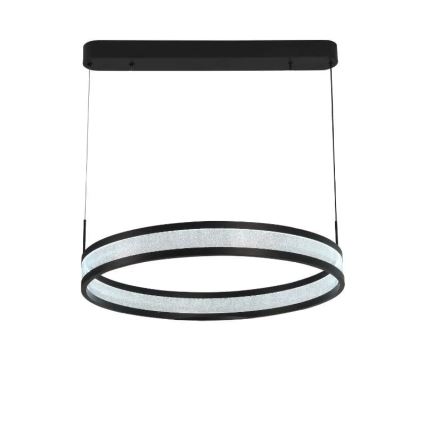 LED Żyrandol ściemnialny na lince LED/45W/230V 3000-6500K śr. 60 cm czarny + zdalne sterowanie
