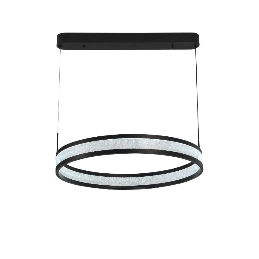 LED Żyrandol ściemnialny na lince LED/45W/230V 3000-6500K śr. 60 cm czarny + zdalne sterowanie