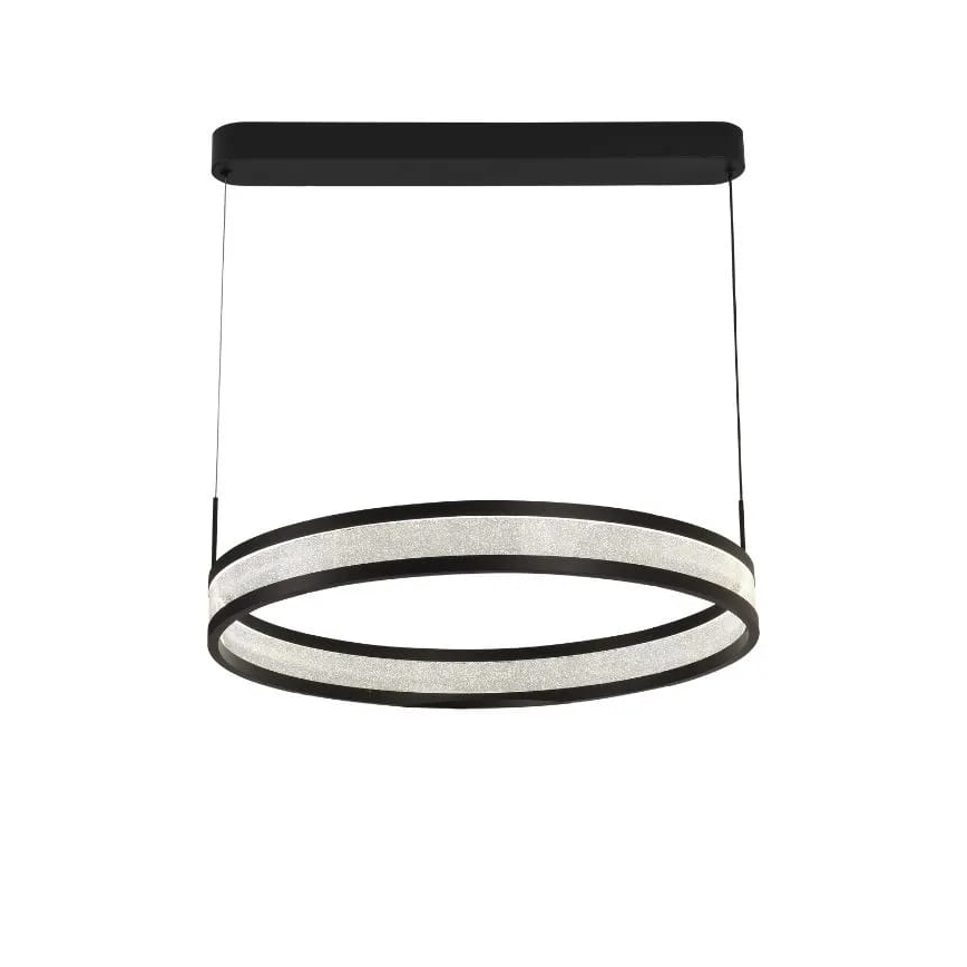 LED Żyrandol ściemnialny na lince LED/45W/230V 3000-6500K śr. 60 cm czarny + zdalne sterowanie