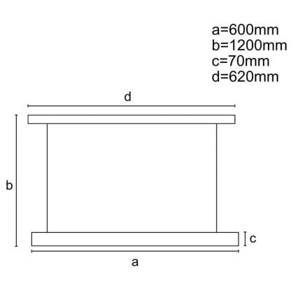 LED Żyrandol ściemnialny na lince LED/45W/230V 3000-6500K śr. 60 cm czarny + zdalne sterowanie